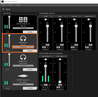 Configuration du talkback dans Focusrite Control